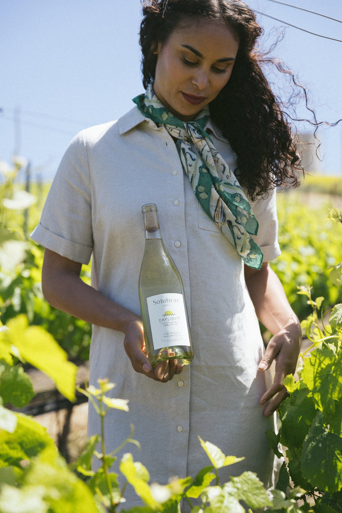 Solubrae alcohol-removed California wine served in stemware