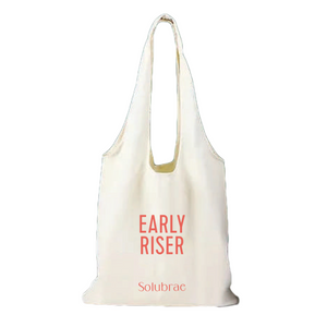 Solubrae canvas tote — Early Riser design